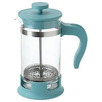 Френч-прес 400 мл IKEA UPPHETTA скляний заварник для кави та чаю ІКЕА УППХЕТТА