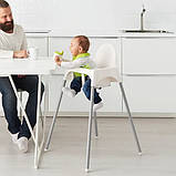 Дитячий стільчик для годування малюка IKEA ANTILOP білий/сріблястий ІКЕА АНТІЛОП, фото 5