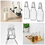 Графин скляний з пробкою 1 л IKEA 365+ прозоре гартоване скло / коркове дерево 27 см ІКЕА, фото 2