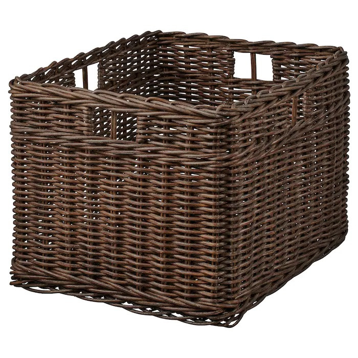 Коробка для зберігання речей IKEA GABBIG 29x38x25 см ящик органайзер коричневий ІКЕА ГАББІГ