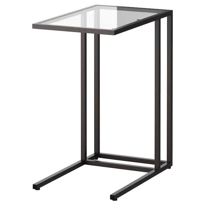 Підставка — столик для ноутбука IKEA VITTSJÖ 35x65 см скляний столик на ніжках для ноутбука ІКЕА ВІТТШЕ