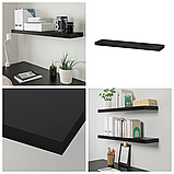 Полиця навісна чорна IKEA LACK 110x26 см поличка кімнатна ІКЕА ЛАК, фото 3