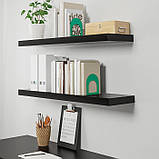 Полиця навісна чорна IKEA LACK 110x26 см поличка кімнатна ІКЕА ЛАК, фото 5