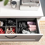 Набір коробок-органайзерів для зберігання речей 6 шт IKEA SKUBB сірі коробки ІКЕА СКУББ, фото 6