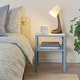 Журнальний столик з полицею IKEA KNARREVIK 37x28 см сталевий приліжковий стіл світло-блакитний ІКЕА КНАРРЕВІК, фото 4