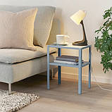 Журнальний столик з полицею IKEA KNARREVIK 37x28 см сталевий приліжковий стіл світло-блакитний ІКЕА КНАРРЕВІК, фото 5