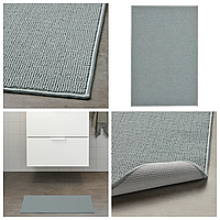 Килимок для дому IKEA FINTSEN 40x60 см сірий однотонний м'який нековзний килим для ванної кімнати 005.097.86