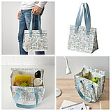 Сумка для ланч бокса IKEA FLADDRIG 25x16x27 сумка органайзер для ланчу, їжі, продуктів, обіду ІКЕА ФЛАДДРІГ, фото 3
