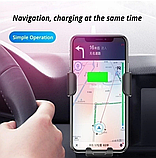 Автомобільний тримач для телефону Triangle підставка автотримач для смартфона чорна, фото 7