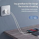 Мережеве ЗУ на 2 usb порти Mains 10+18W зарядний пристрій для телефону з QUICK CHARGE 3.0 швидка зарядка, фото 5