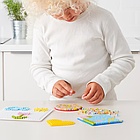 Намистини для термомозаїки ІКЕА PYSSLA різнокольоровий бісер для мозаїки пастельних тонів 603.160.73, фото 5