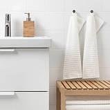 Махрові рушники для рук 2 шт 100% бавовна IKEA VöGSJÖN 30x50 см смугасті білі ІКЕА ВОГШЕН, фото 5