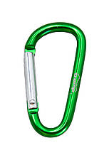 Набір алюмінієвих сувенірних карабінів Трамп 10 шт 5 см без муфти зелений UTRA-298 легкі та міцні