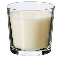 Ароматична свічка в склянці IKEA SINNLIG 9 см х 40 годин горіння декоративна ванільна ІКЕА СІНЛІГ