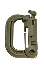 Набір пластикових карабінів Grimlock Трамп 3 шт зелений UTRA-303 для рюкзака