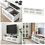 Тумба під телевізор, біла IKEA BRIMNES 180x41x53 см ІКЕА БРІМНЕС, фото 3