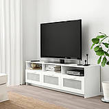 Тумба під телевізор, біла IKEA BRIMNES 180x41x53 см ІКЕА БРІМНЕС, фото 4