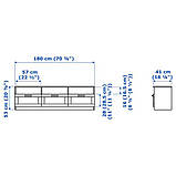 Тумба під телевізор, біла IKEA BRIMNES 180x41x53 см ІКЕА БРІМНЕС, фото 8
