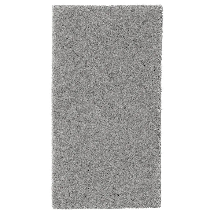 М'який килим у кімнату IKEA STOENSE короткий ворс 80x150 см класичний сірий ІКЕА СТОЕНСЕ 504.268.35