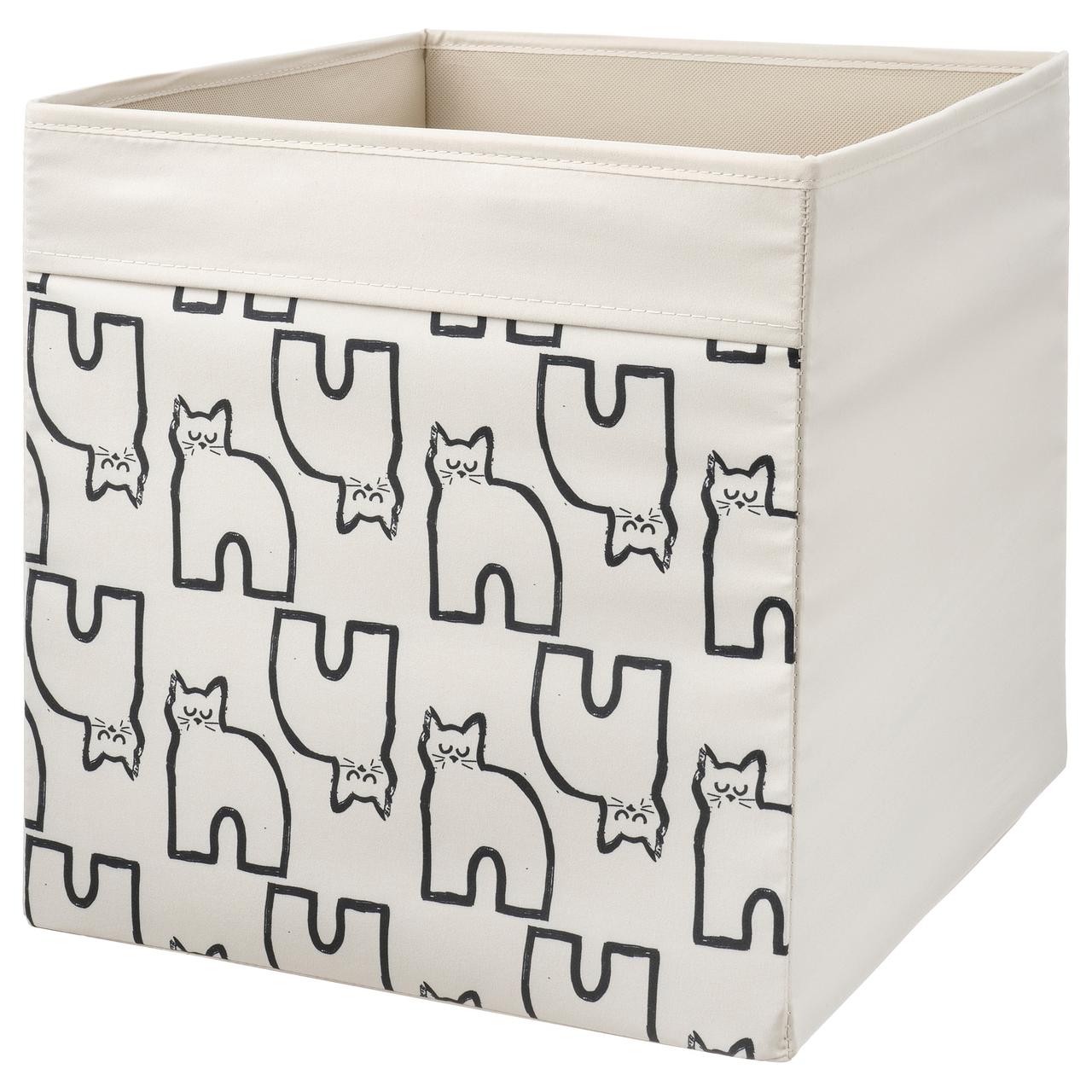 Оксамитова коробка для зберігання речей IKEA DRÖNA DRONA 33x38x33 см бежевий органайзер ІКЕА ДРЕНА ДРОНА