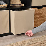 Коробка IKEA KOSINGEN 33x38x33 см бежевий органайзер для зберігання речей ІКЕА, фото 5