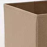 Коробка IKEA KOSINGEN 33x38x33 см бежевий органайзер для зберігання речей ІКЕА, фото 6
