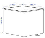 Коробка IKEA KOSINGEN 33x38x33 см бежевий органайзер для зберігання речей ІКЕА, фото 8