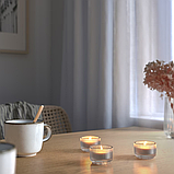 Скляний підсвічник IKEA FINSMAK 3,5 см круглий свічник для чайних гріючих свічок таблеток ІКЕА, фото 7