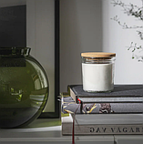 Кришка захисна для ароматичних свічок у склянці IKEA RÖNNSPIREA 8 см підставка свічник пробкове дерево, фото 7