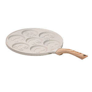 Сковорідка на 7 секцій 26,5 см для панкейків з антипригарним покриттям бежева