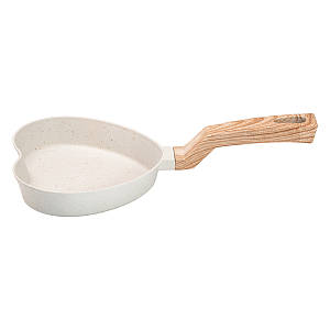 Сковорідка у вигляді серця для омлету і яєчні 16*13.5*3 см 400 мл з антипригарним покриттям бежева