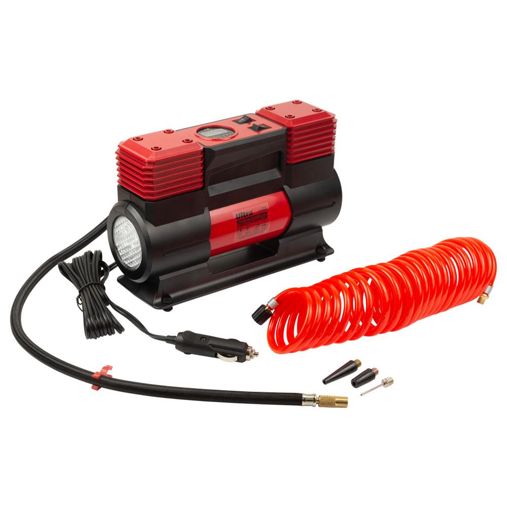 Компресор автомобільний автостоп 12 В 200 Вт 15 А 65 л/хв 10бар з ліхтариком сумка ULTRA (6170152)
