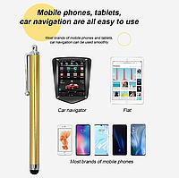 Стилус універсальний м'який золотистий, ємнісна ручка для сенсорного екрану, планшета, смартфона