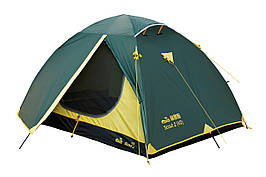 Намет Трамп Скаут 3 v2 для пішохідних та гірських походів на 3 особи, вага 4 кг, двошарова з двома входами