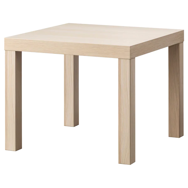 Журнальний столик IKEA LACK 55x55 см бежевий (під дуб) квадратний кавовий приліжковий стіл ІКЕА ЛАКК