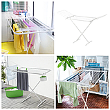 Сушарка для одягу MULIG IKEA підлогова металева біла сушарка для речей ІКЕА МУЛІГ, фото 2