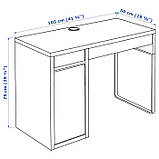 Письмовий стіл IKEA MICKE 105x50 см під дуб комп'ютерний стіл для ноутбука, робочий ІКЕА МІККЕ, фото 9