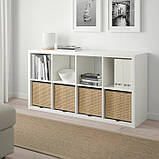 Коробка для зберігання речей IKEA GNABBAS 32x35x32 см ящик органайзер бежевий ІКЕА ГНАББАС, фото 7