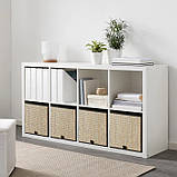 Коробка для зберігання речей IKEA GNABBAS 32x35x32 см ящик органайзер бежевий ІКЕА ГНАББАС, фото 8