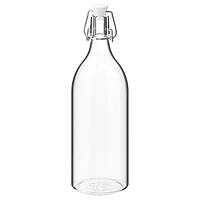 Скляна пляшка з корком IKEA KORKEN 1 л прозора пляшка скло ІКЕА КОРКЕН