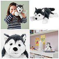 М'яка плюшева іграшка Хаски IKEA LIVLIG 26 см дитяча іграшка собака 904.142.70