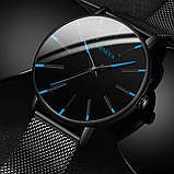 Наручний годинник Geneva Fashion Blue сітчастий ремінець мінімалістичний кварцовий годинник жіночий/чоловічий (унісекс), фото 4