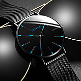 Наручний годинник Geneva Fashion Blue сітчастий ремінець мінімалістичний кварцовий годинник жіночий/чоловічий (унісекс), фото 6