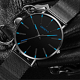 Наручний годинник Geneva Fashion Blue сітчастий ремінець мінімалістичний кварцовий годинник жіночий/чоловічий (унісекс), фото 8