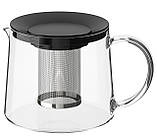 Скляний заварювальний чайник 1500 мл IKEA RIKLIG чайник для заварювання заварник 1,5 літра 901.500.71, фото 2