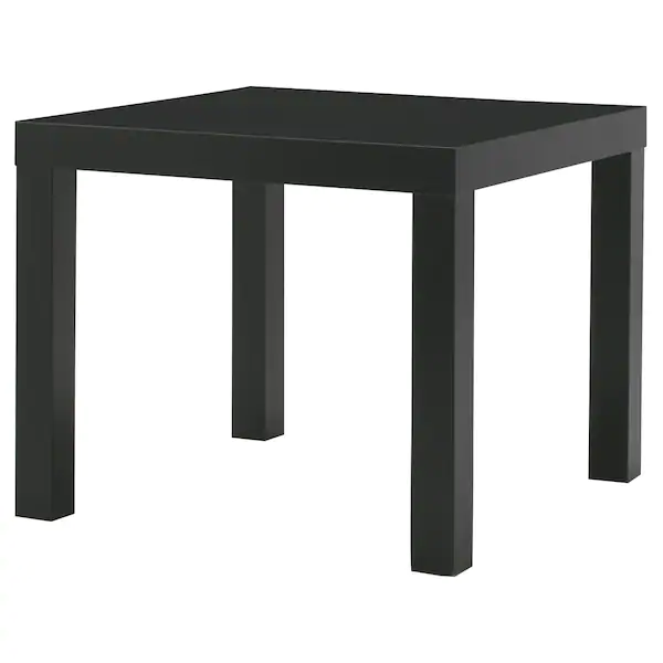 Журнальний столик IKEA LACK 55x55 см чорний квадратний кавовий столик ІКЕА ЛАКК 200.114.08