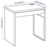 Письмовий стіл IKEA MICKE 73x50 см чорно-коричневий комп'ютерний столик, стіл для ноутбука ІКЕА МІККЕ, фото 10