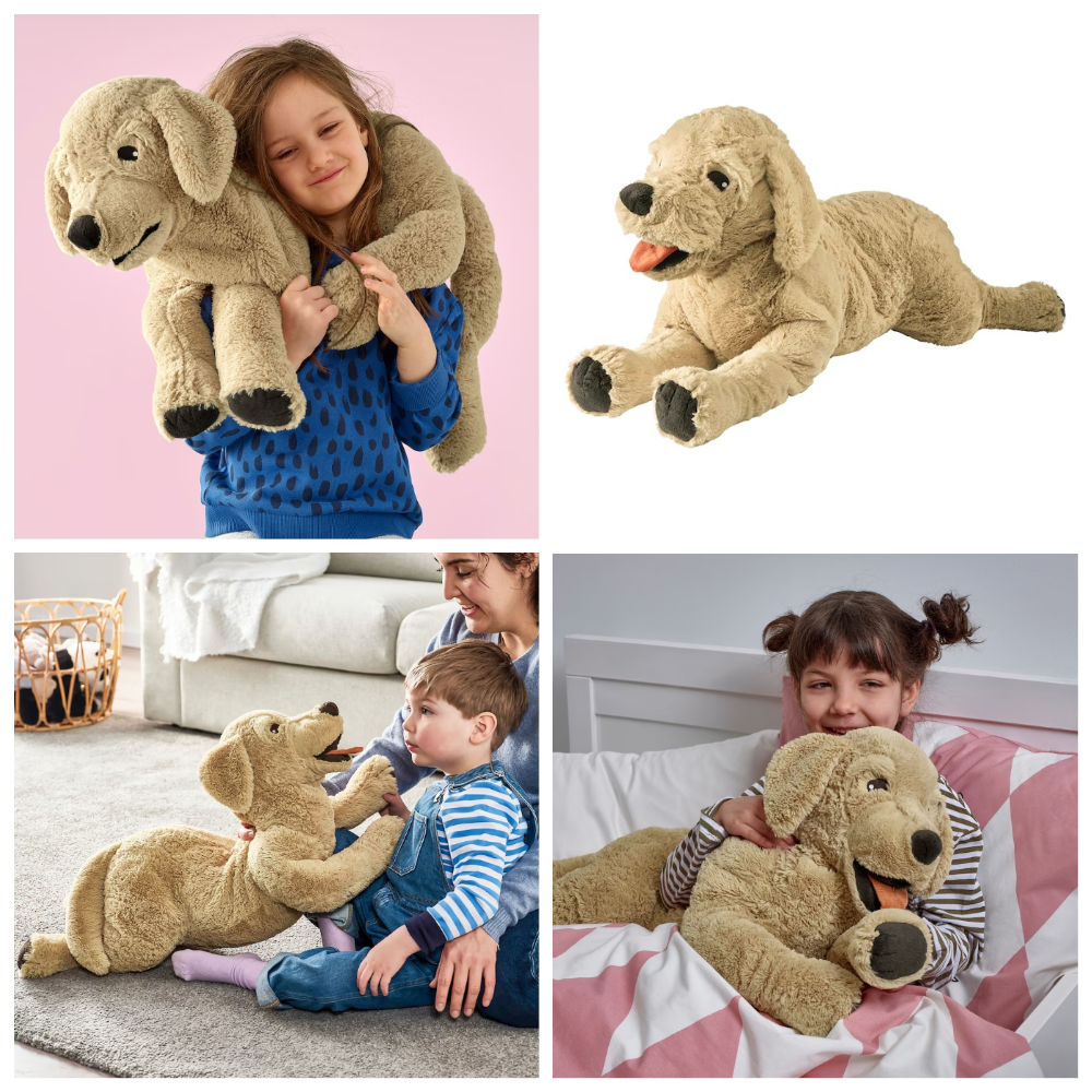 Велика м'яка плюшева іграшка Золотистий Ретривер IKEA GOSIG GOLDEN 70 см дитяча іграшка собака 101.327.88, фото 1