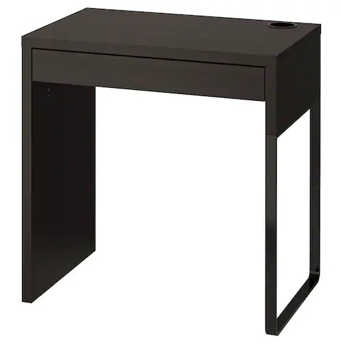 Письмовий стіл IKEA MICKE 73x50 см чорно-коричневий комп'ютерний столик, стіл для ноутбука ІКЕА МІККЕ