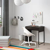 Письмовий стіл IKEA MICKE 73x50 см чорно-коричневий комп'ютерний столик, стіл для ноутбука ІКЕА МІККЕ, фото 4